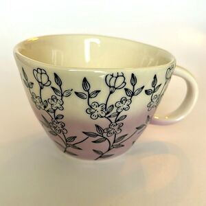 The Old Pottery Company Coffee Mug Ombré Floral Purple